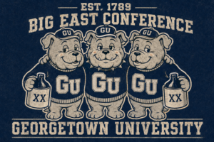 Georgetown University Big East Bulldogs Vintage-Style Graphic