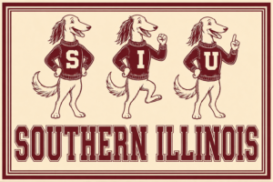 Southern Illinois Dog Mascot Vintage-Style Wall Art