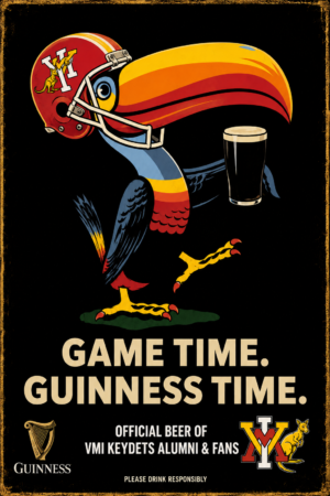 Game Time Guinness VMI Keydets Vintage-Style Wall Sign