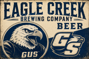 Eagle Creek Brewing Company Beer Eagle Vintage-Style Wall Art