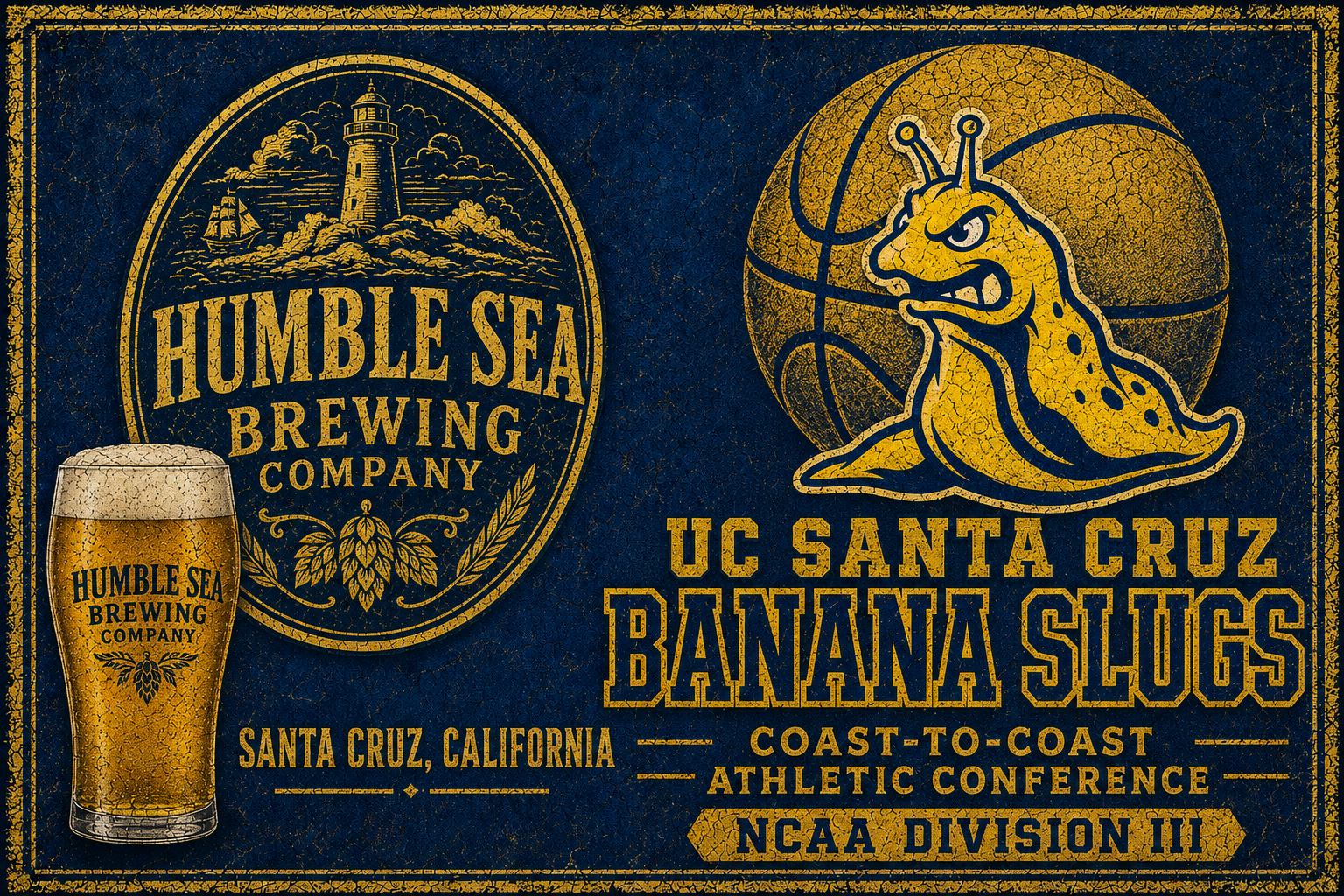 Humble Sea Brewing Co. UC Santa Cruz Banana Slugs Wall Art
