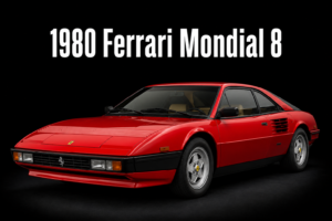 1980 Ferrari Mondial 8 Red Sports Car Wall Art
