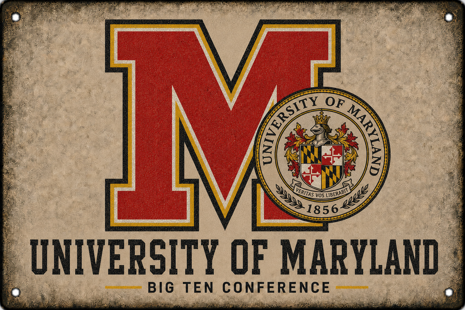 University of Maryland M Wall Sign – Big Ten Design