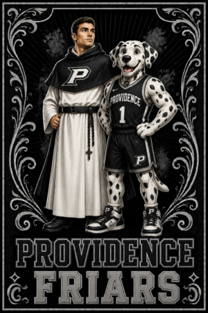 Providence Friars Monk and Spotted Dog Poster