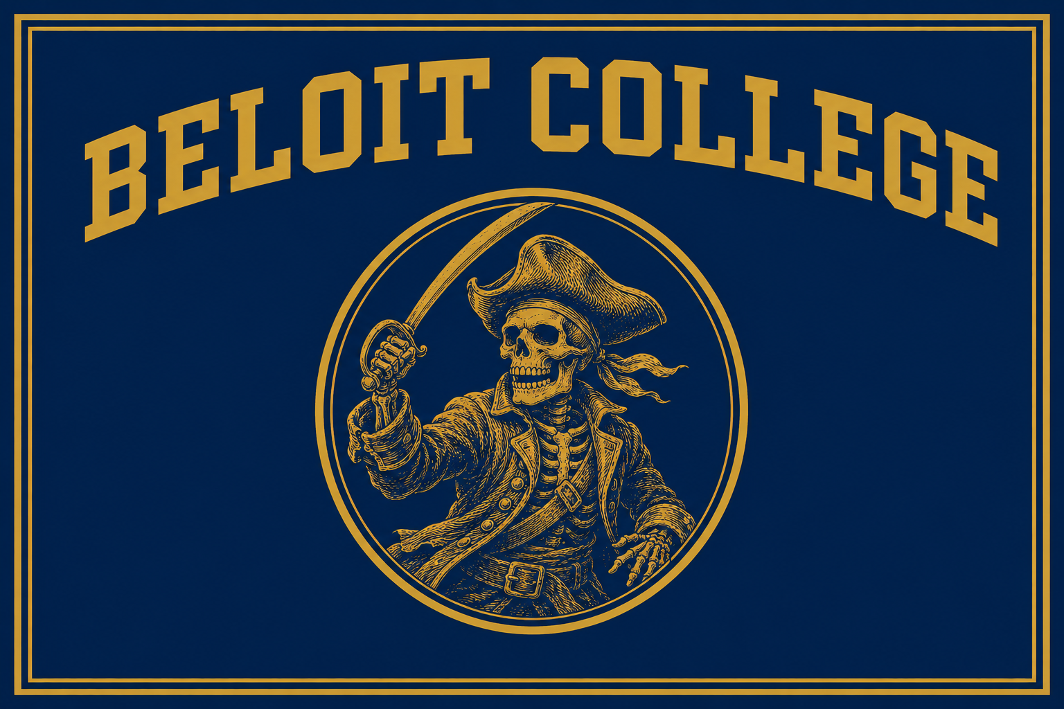 Belmont College Pirate Skeleton Wall Art