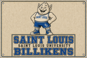 Saint Louis Billikens Mascot Wall Sign