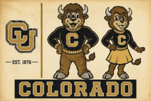 Colorado Buffalo Mascot Wall Art Print