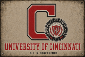 University of Cincinnati Big 12 Vintage-Style Wall Art