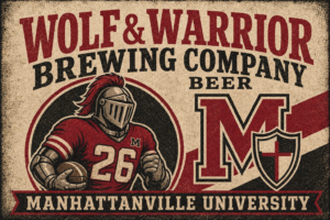 Wolfe & Warrior Brewing Company Manhattanville University Sign