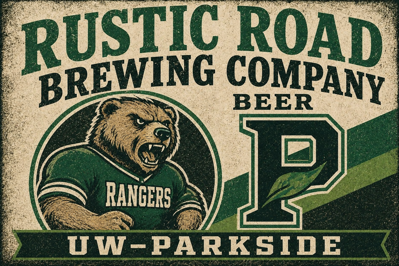 Rustic Road Brewing Company Bear Rangers UW-Parkside Wall Art