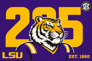 LSU Tiger 25 Purple and Gold Graphic Wall Art