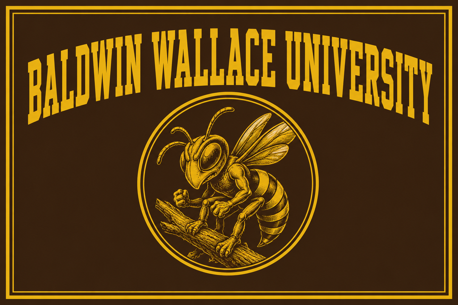 Baldwin Wallace University Bee Vintage-Style Wall Art