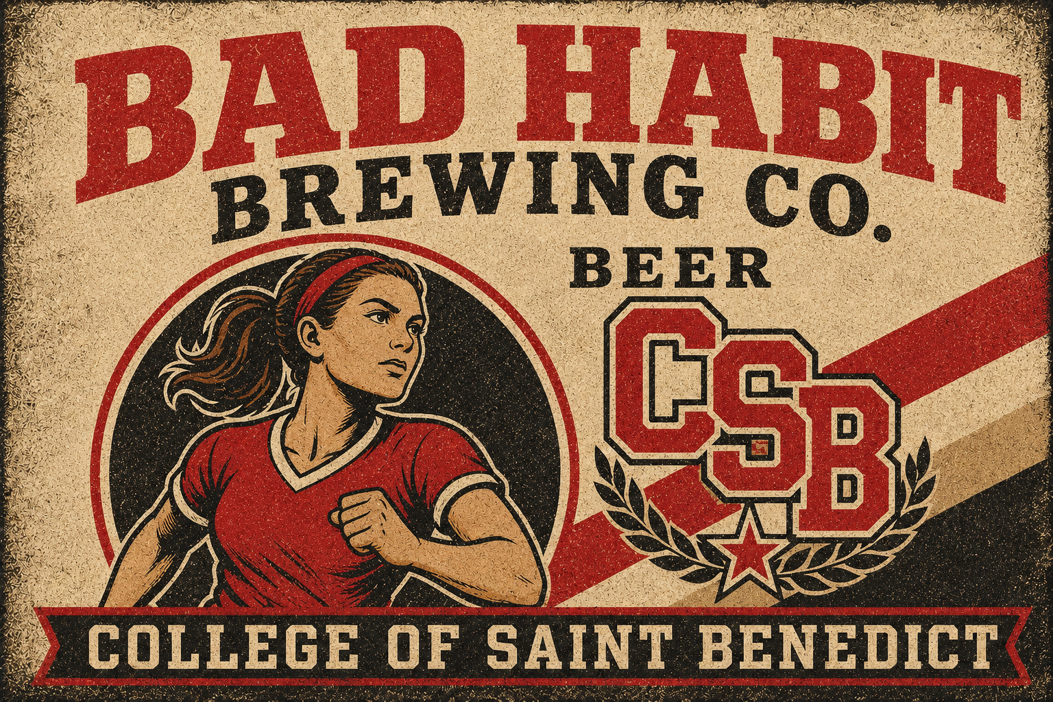 Bad Habit Brewing Co. College of Saint Benedict Wall Art