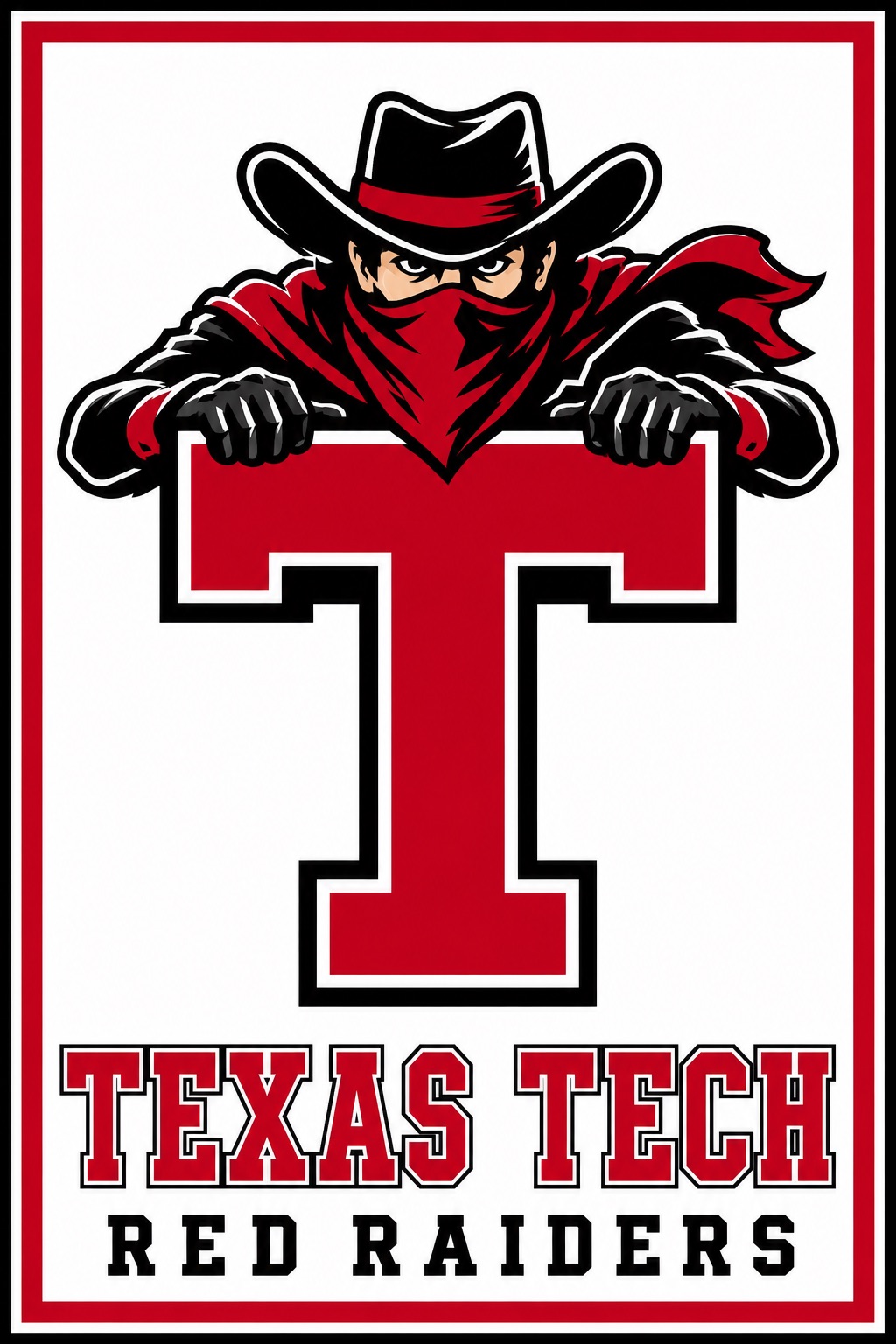 Texas Tech Red Raiders Cowboy Number 1 Wall Art