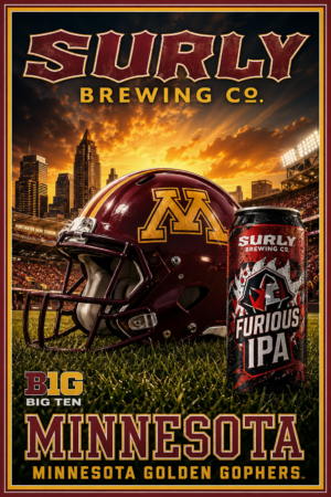 Surly Brewing Co. Minnesota Golden Gophers Football Poster