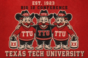 Texas Tech TTU Big 12 Cowboy Trio Vintage-Style Wall Art