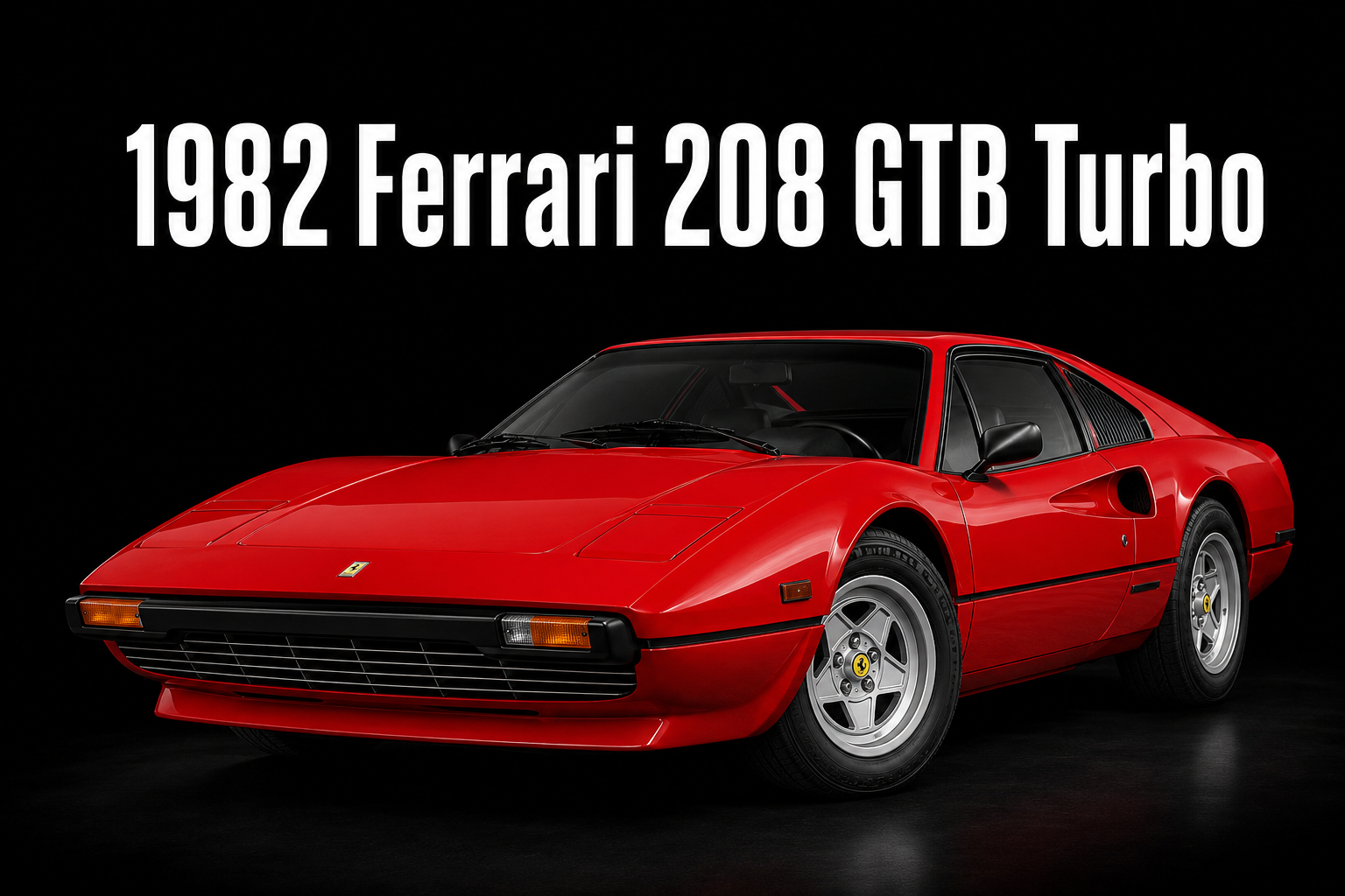 1982 Ferrari 208 GTB Turbo Red Sports Car Wall Art