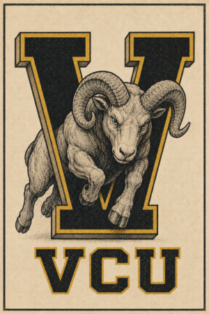Distressed Ram VCU Graphic Wall Art