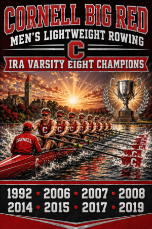 Cornell Big Red Men's Lightweight Rowing Champions Wall Art