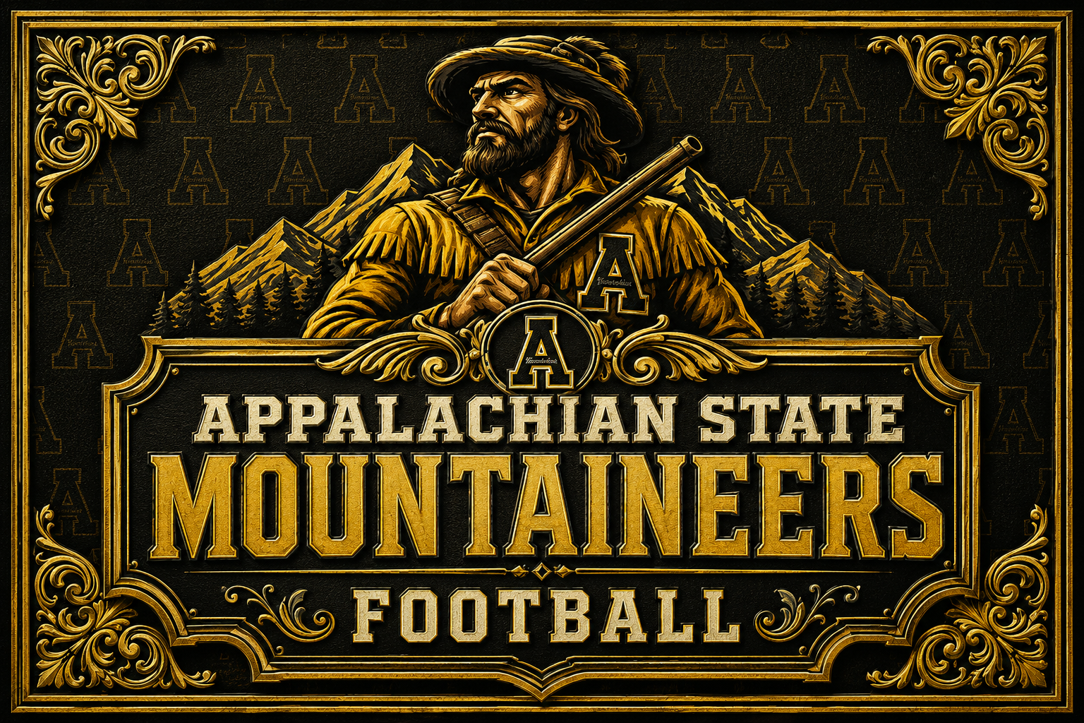 Appalachian State Mountaineers Football Vintage-Style Wall Art
