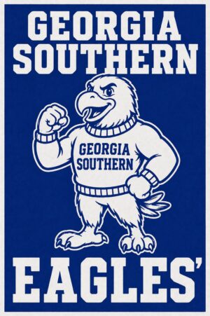 Georgia Southern Eagles Blue and White Eagle Wall Art