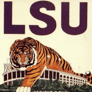 LSU Tiger and Stadium Printed Wall Art