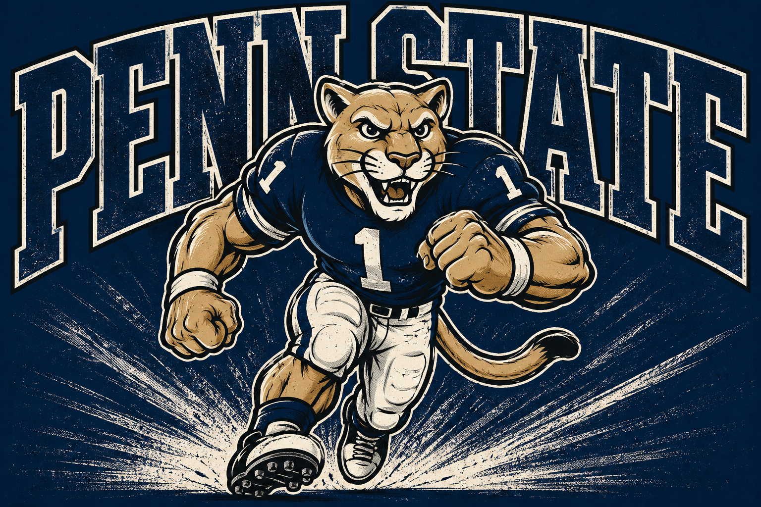 PENN STATE Panther Football Graphic Wall Art