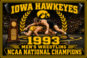 Iowa Hawkeyes 1993 Men's Wrestling Champions Wall Art