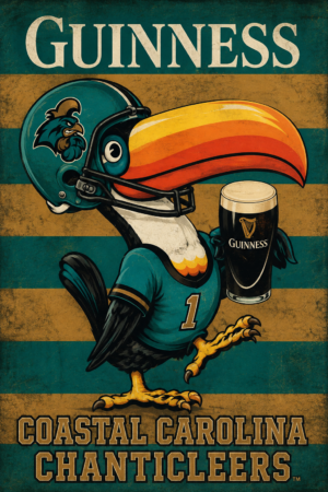 Guinness Coastal Carolina Chanticleers Football Wall Art