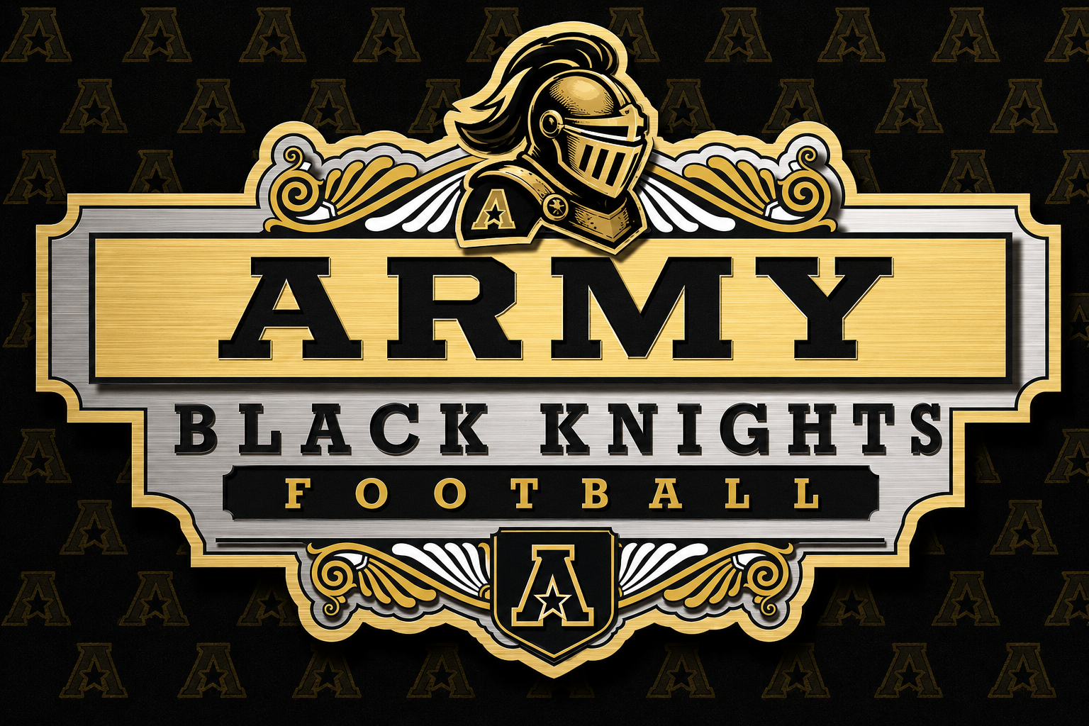 Army Black Knights Football Knight Decorative Wall Sign