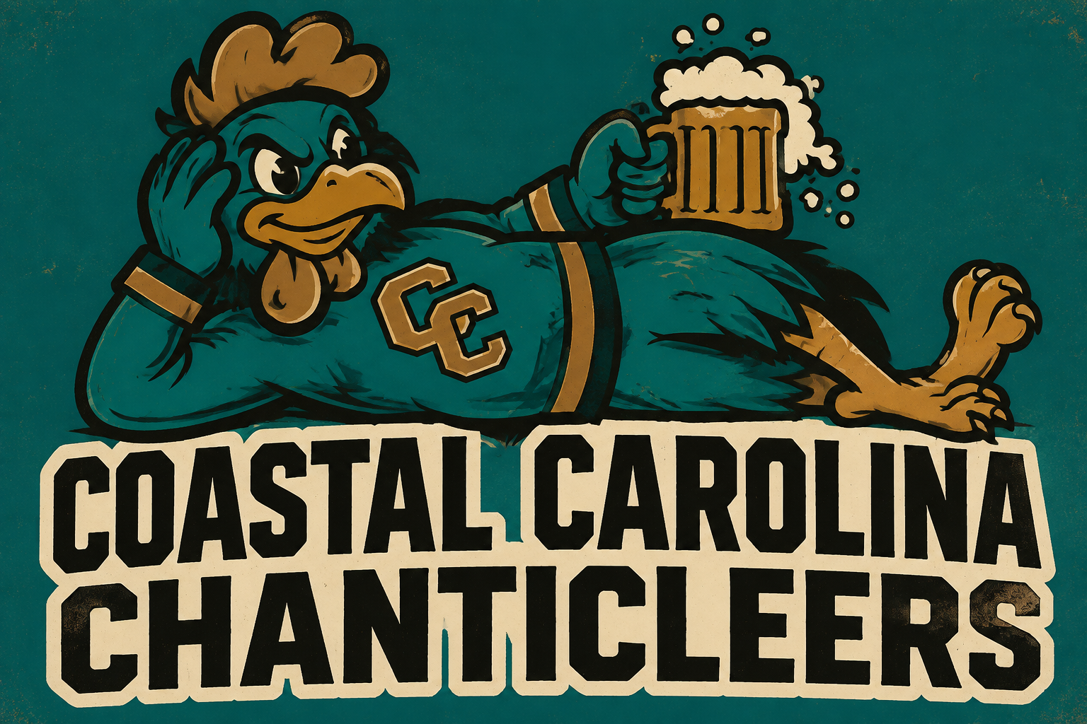 Coastal Carolina Chanticleers Rooster Graphic Wall Art