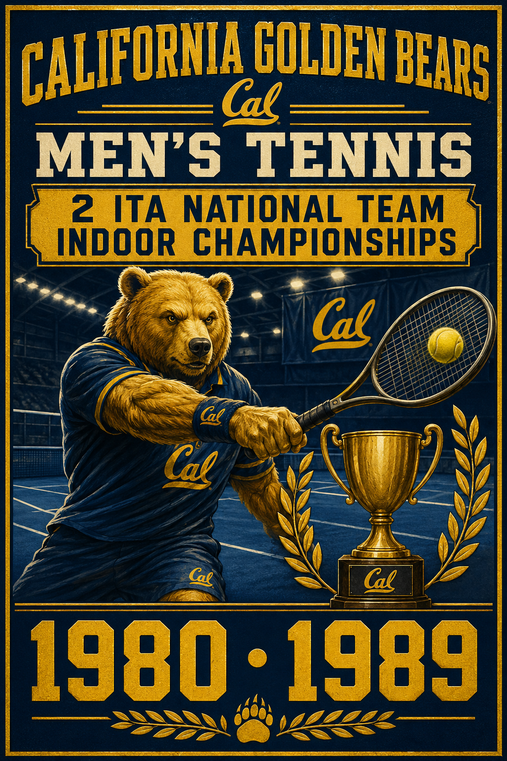 California Golden Bears Men’s Tennis 1980–1989 Wall Art