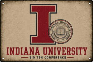 Indiana University Big Ten Vintage-Style Wall Sign