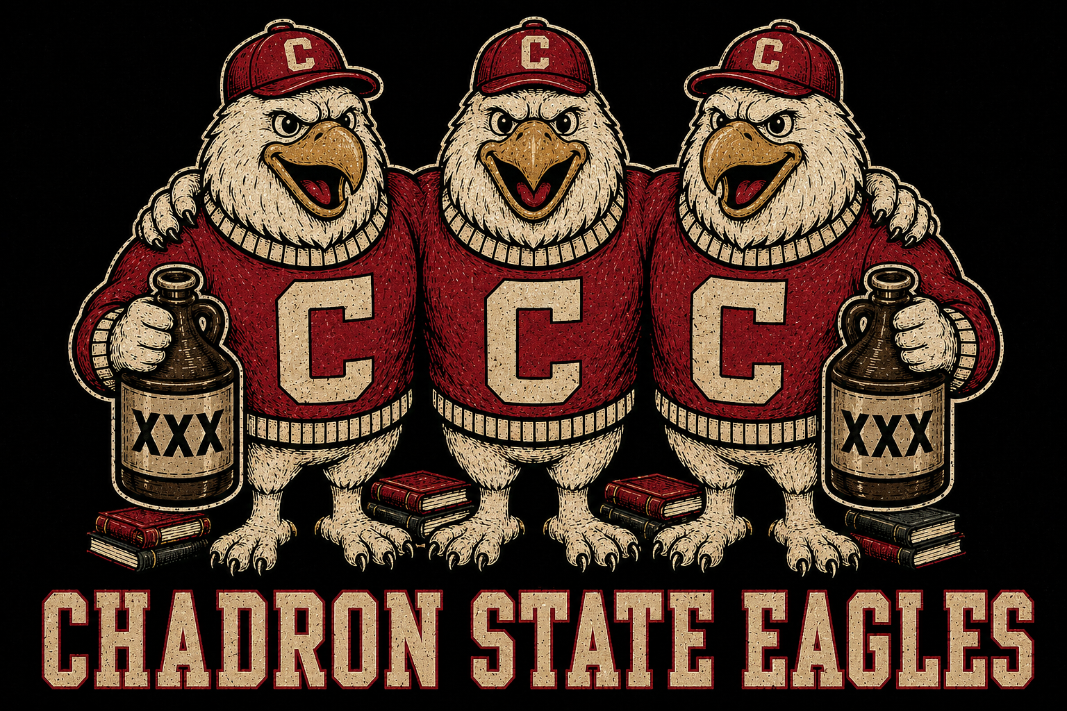 Chadron State Eagles Vintage-Style Graphic Wall Art