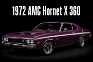 1972 AMC Hornet X 360 Purple Muscle Car Wall Art