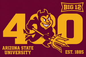 Arizona State 40 Pitchfork Big 12 Maroon Gold Wall Art