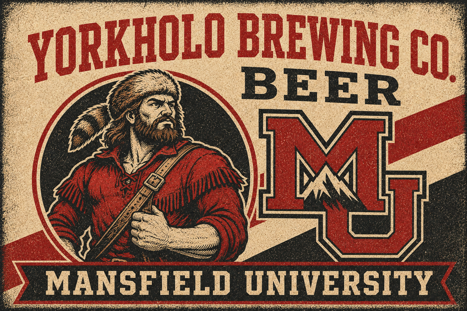 Yorkholo Brewing Co. Beer Mansfield University Lumberjack Graphic