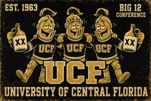UCF Knights Big 12 Conference Vintage-Style Wall Art