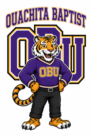 Ouachita Baptist Tiger OBU Purple and Gold Graphic