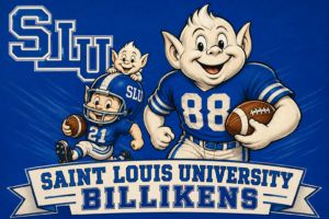 Saint Louis University Billikens Football Cartoon Wall Art