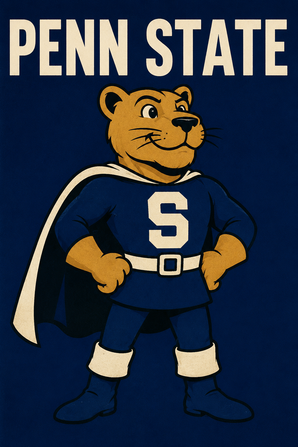 Penn State Lion Superhero Graphic Wall Art