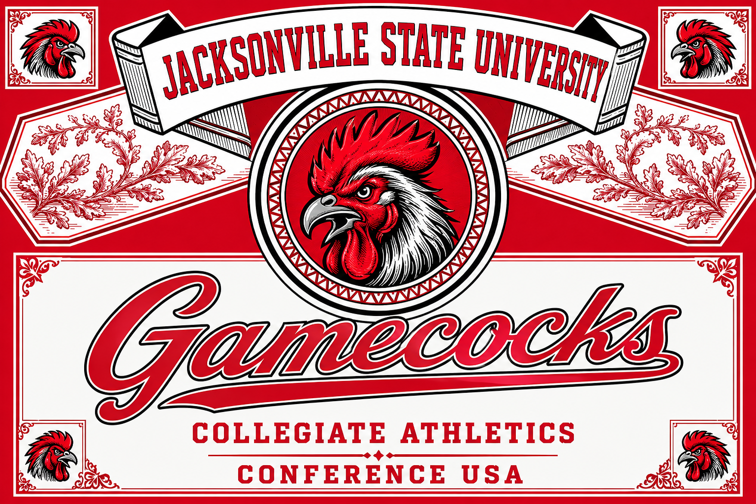 Jacksonville State Gamecocks Collegiate Athletics Wall Art