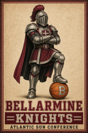 Bellarmine Knights Medieval Knight Basketball Wall Art