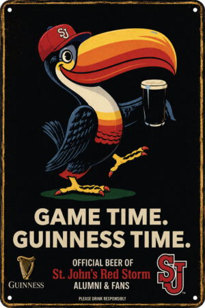 Guinness St. John's Red Storm Game Time Wall Sign