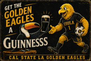 Cal State LA Golden Eagles Guinness-Themed Vintage Style Sign