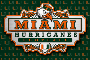 Miami Hurricanes Football Eagle Decorative Wall Art