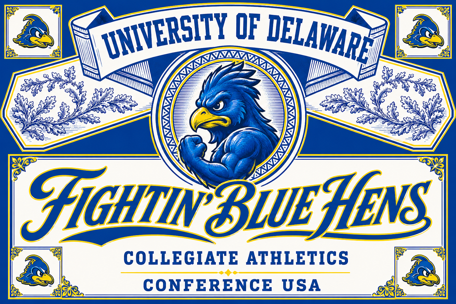 University of Delaware Blue Hens Collegiate Athletics Wall Art