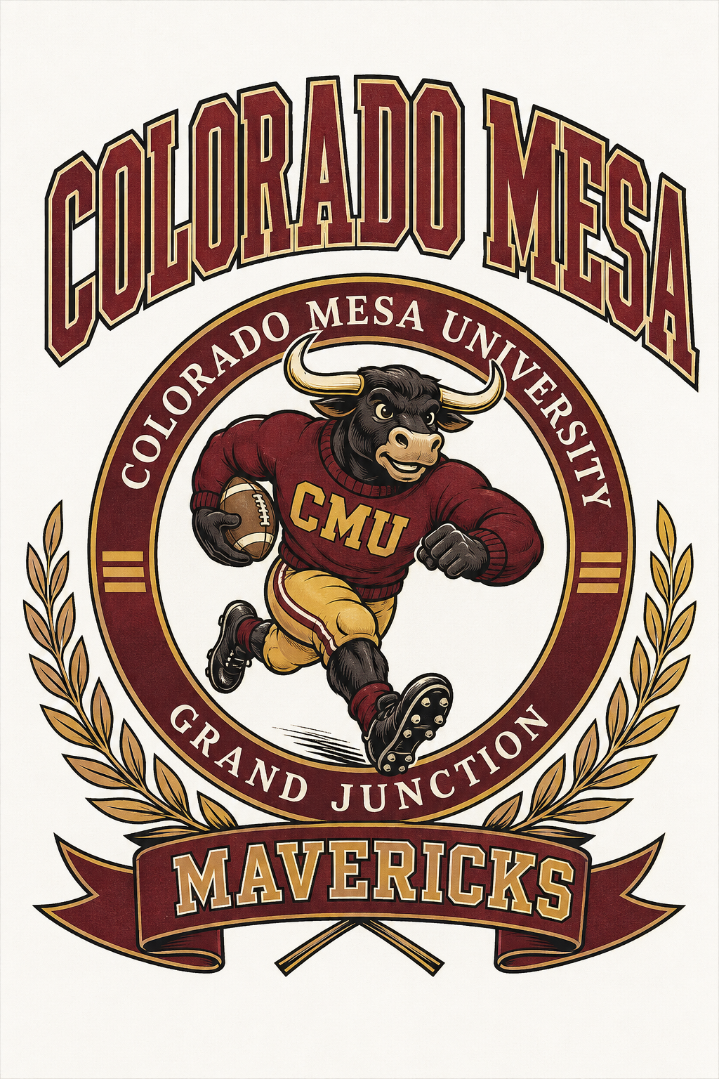 Colorado Mesa University Mavericks Bull Wall Art