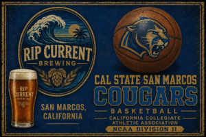 Rip Current Brewing San Marcos Cougars Basketball Wall Art