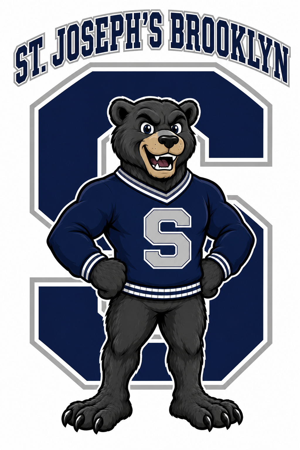 St. Joseph’s Brooklyn Bear Mascot Graphic